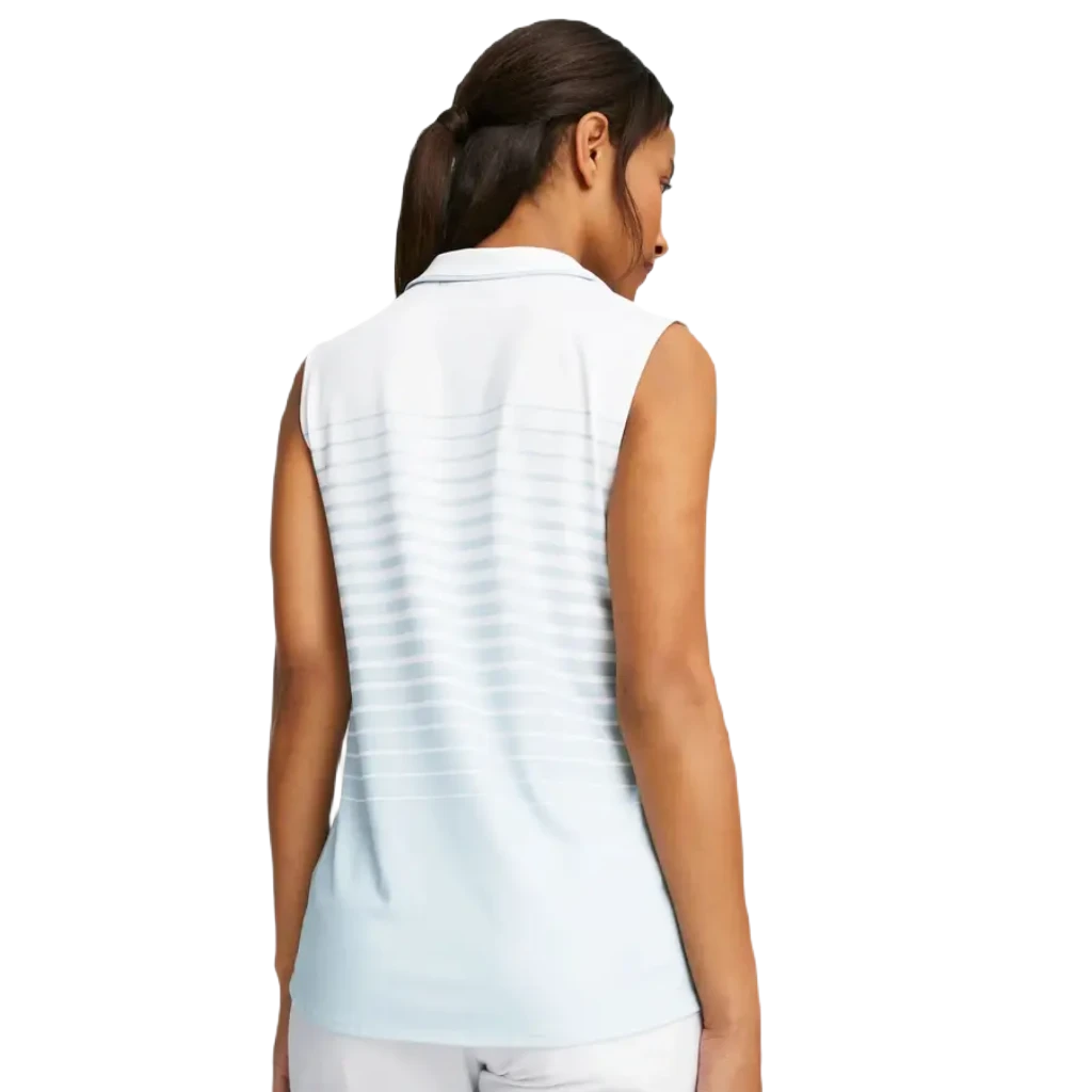 Puma Ladies MATTR Sleeveless Stripe Golf Polo