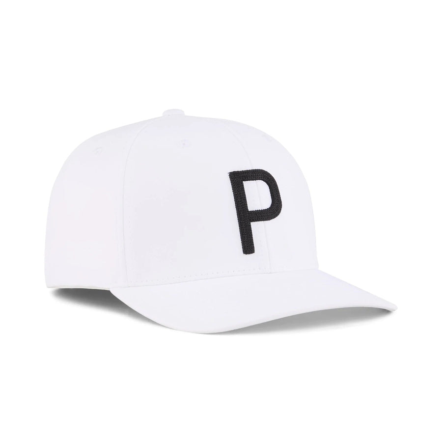 Puma Heritage P Snapback Golf Cap - White/Black