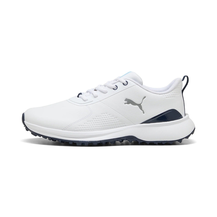 Puma Fusion Grip 6 Evo Spikeless Golf Shoes - White/Silver