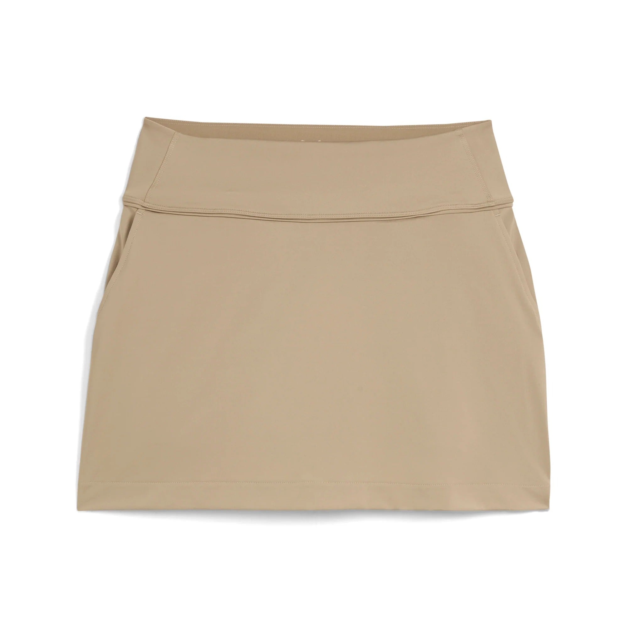 Puma Ladies Blake Piped Knit 15.5" Golf Skirt - Beige