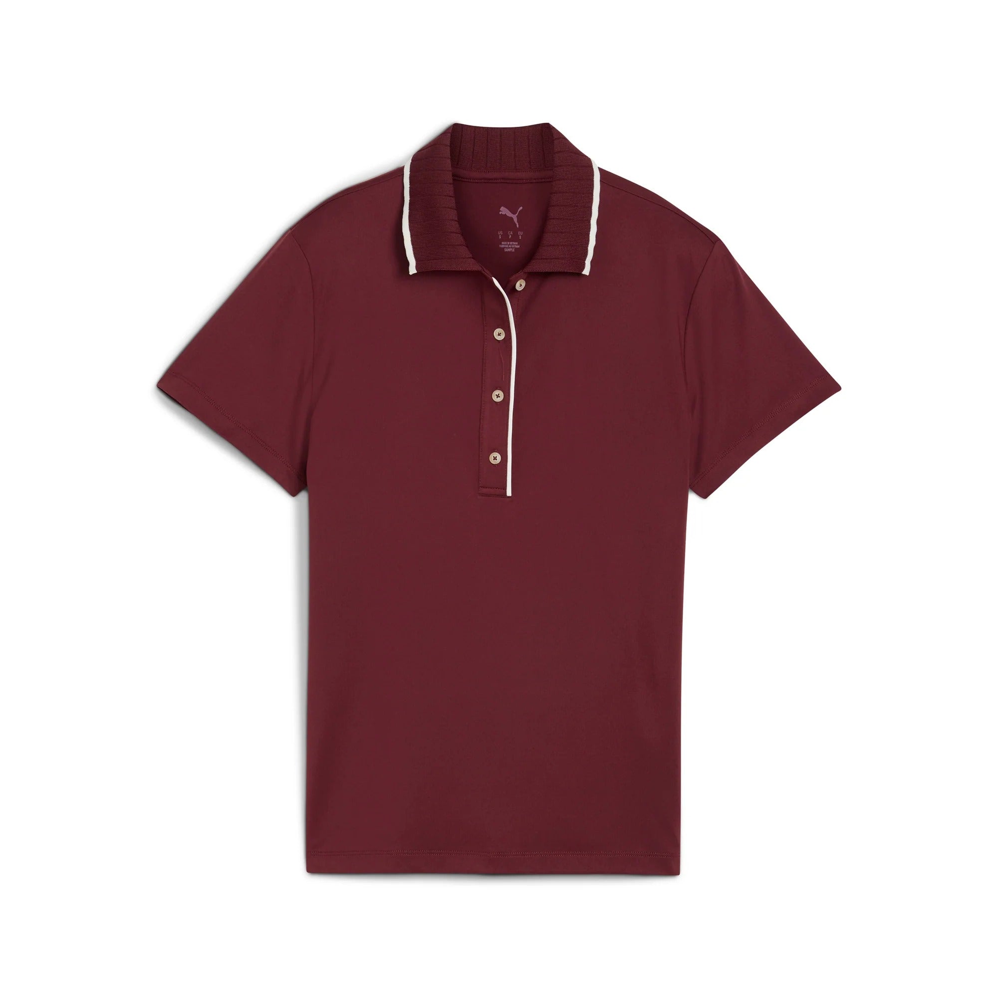 Puma Ladies CLOUDSPUN Bridges Golf Polo - Ruby