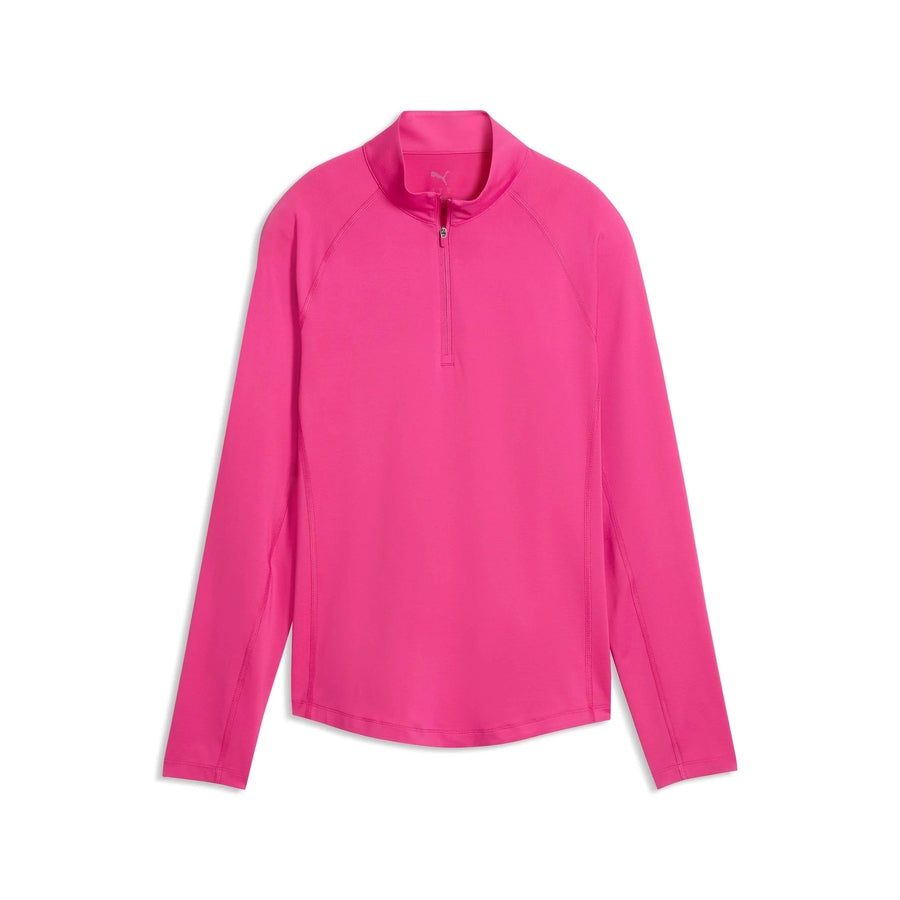 Puma Ladies YOU-V Solid 1/4 Zip Golf Pullover - Pink