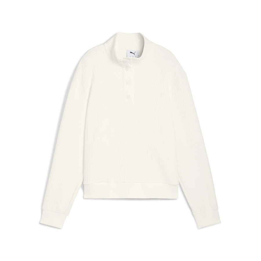 Puma Ladies Boulder 1/2 Snap Pullover - White