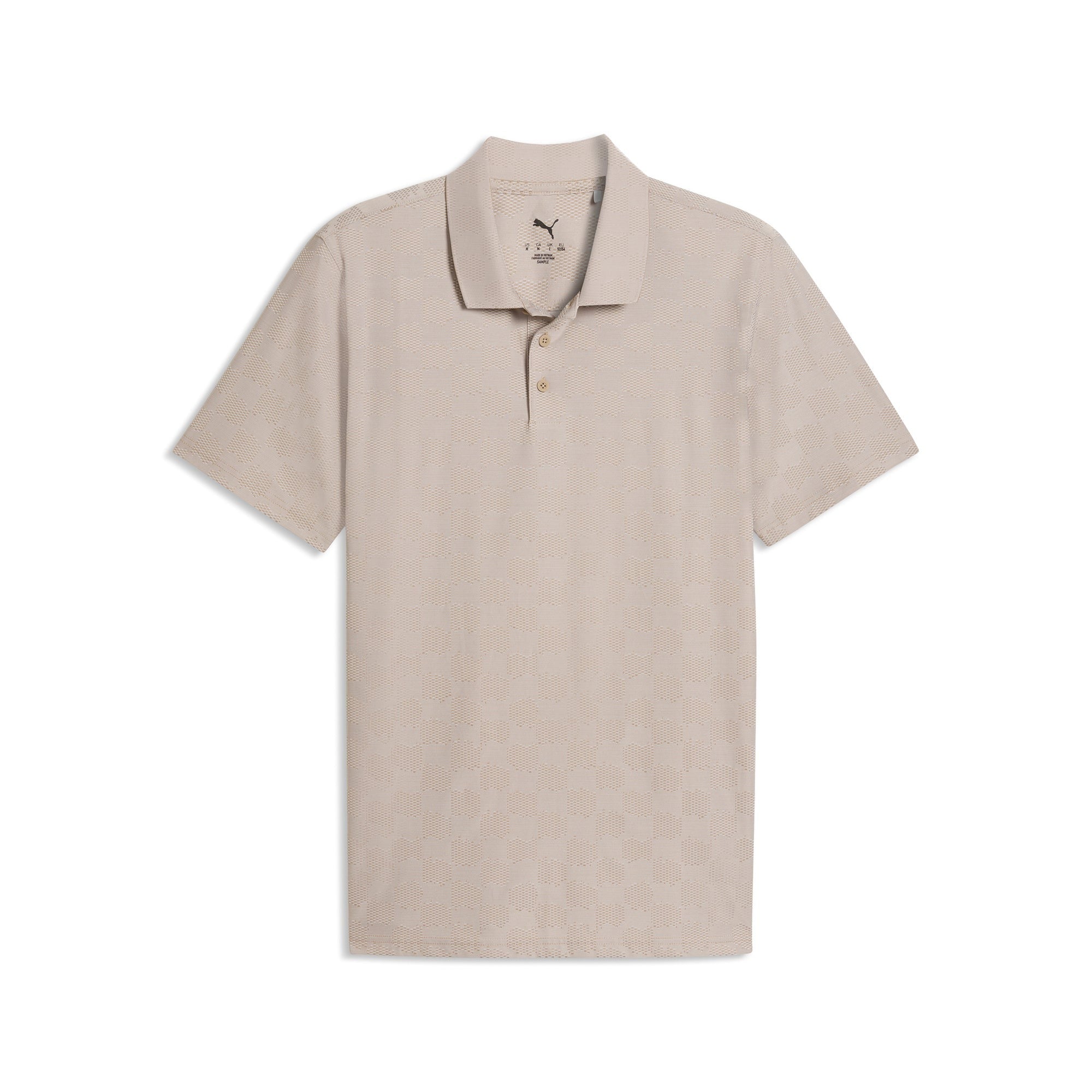 Puma MATTR Check Jacquard BN Golf Polo - Brown