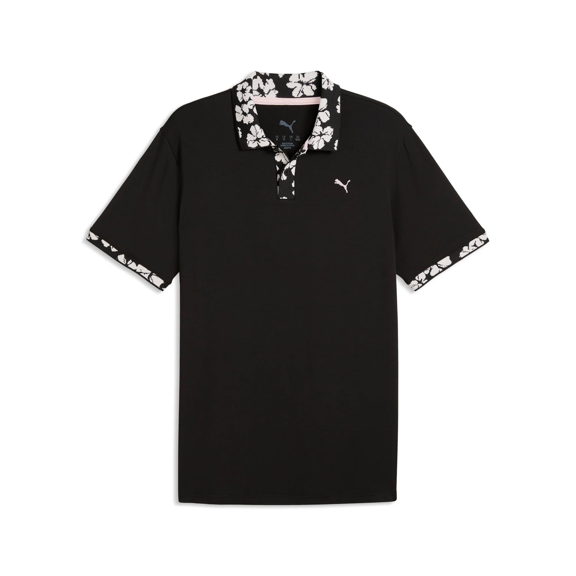 Puma Modalon Floral Rib LC Golf Polo - Black
