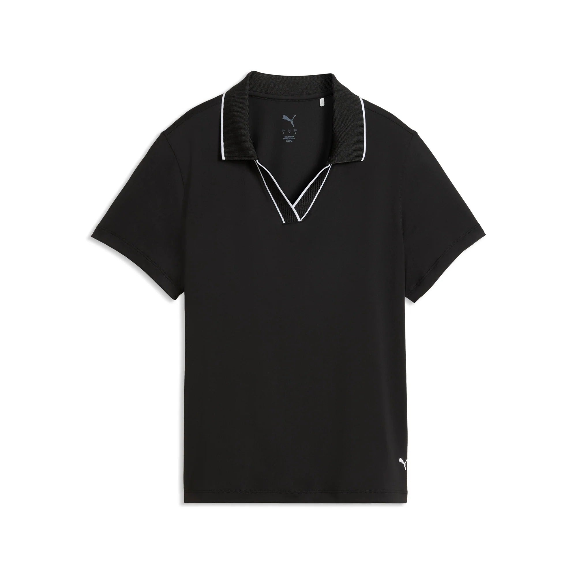Puma Ladies CLOUDSPUN Essential Short Sleeve Golf Polo - Black