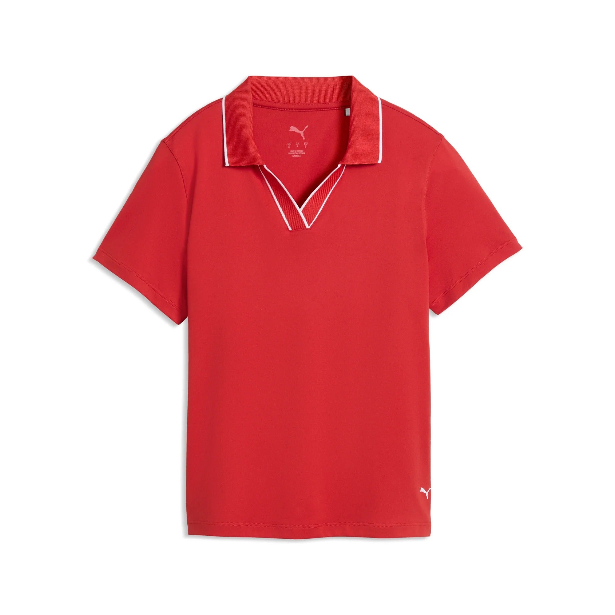 Puma Ladies CLOUDSPUN Essential Short Sleeve Golf Polo - Red