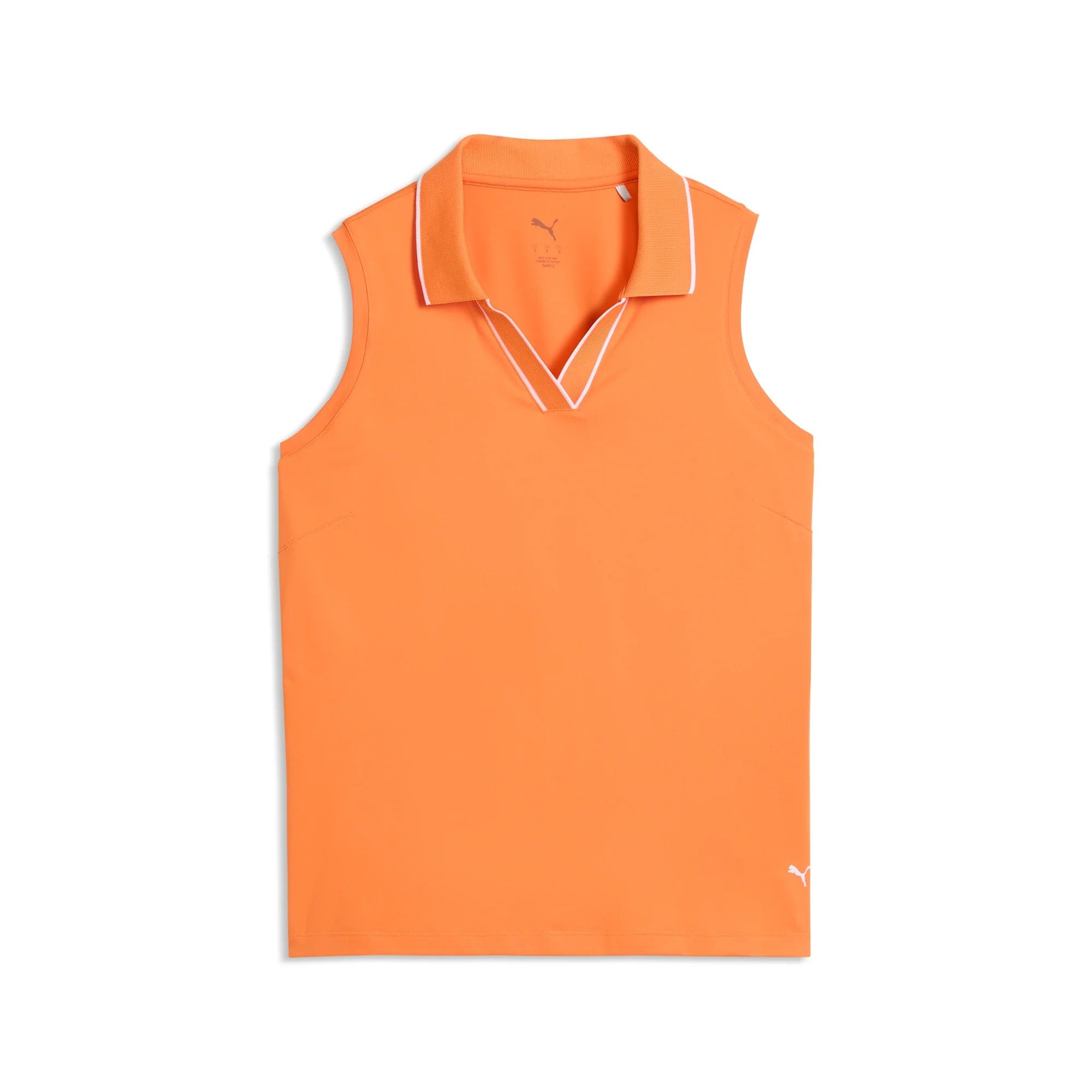 Puma Ladies CLOUDSPUN Essential Sleeveless Golf Polo - Orange