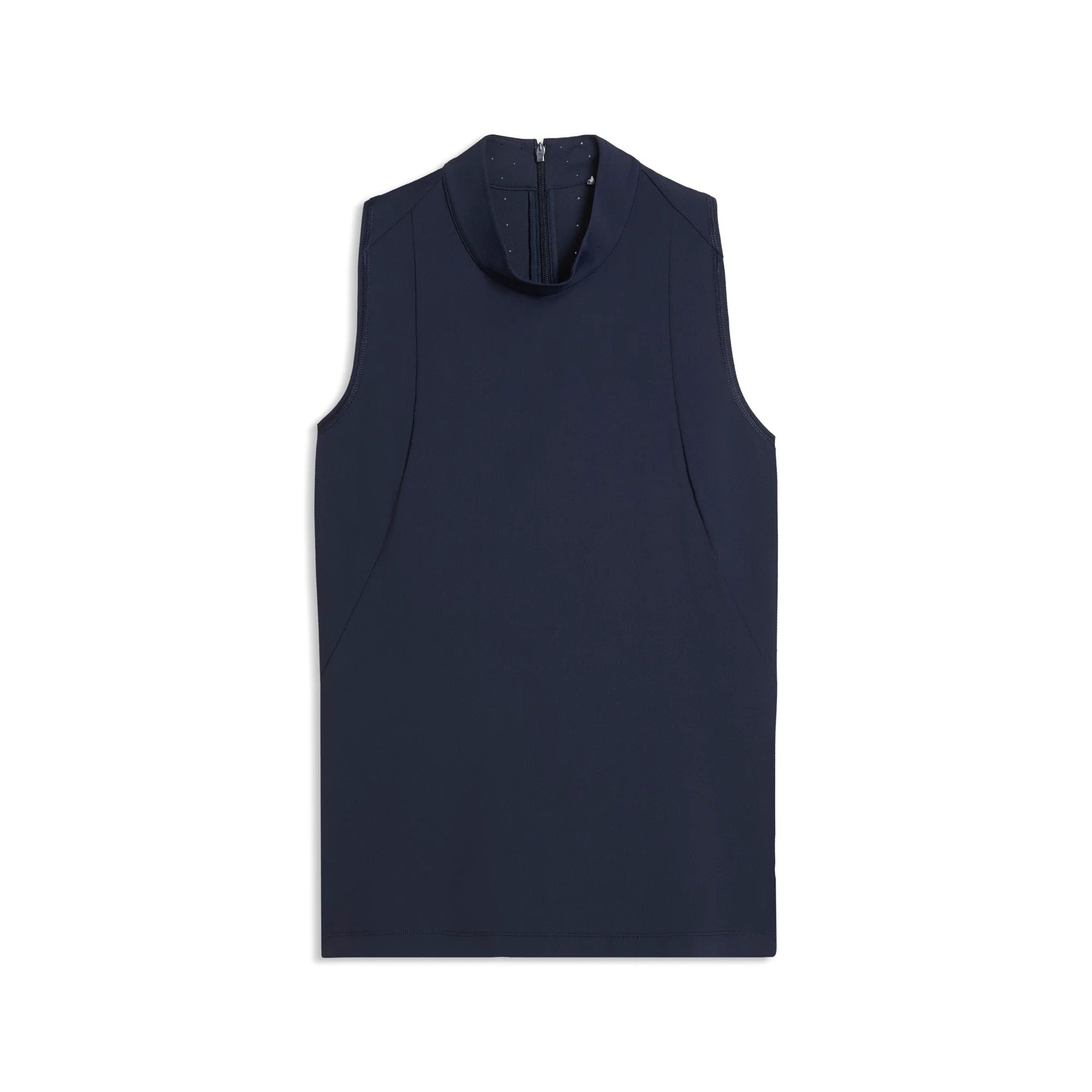 Puma Ladies Nylon Sport Sleeveless Mockneck Golf Polo - Navy