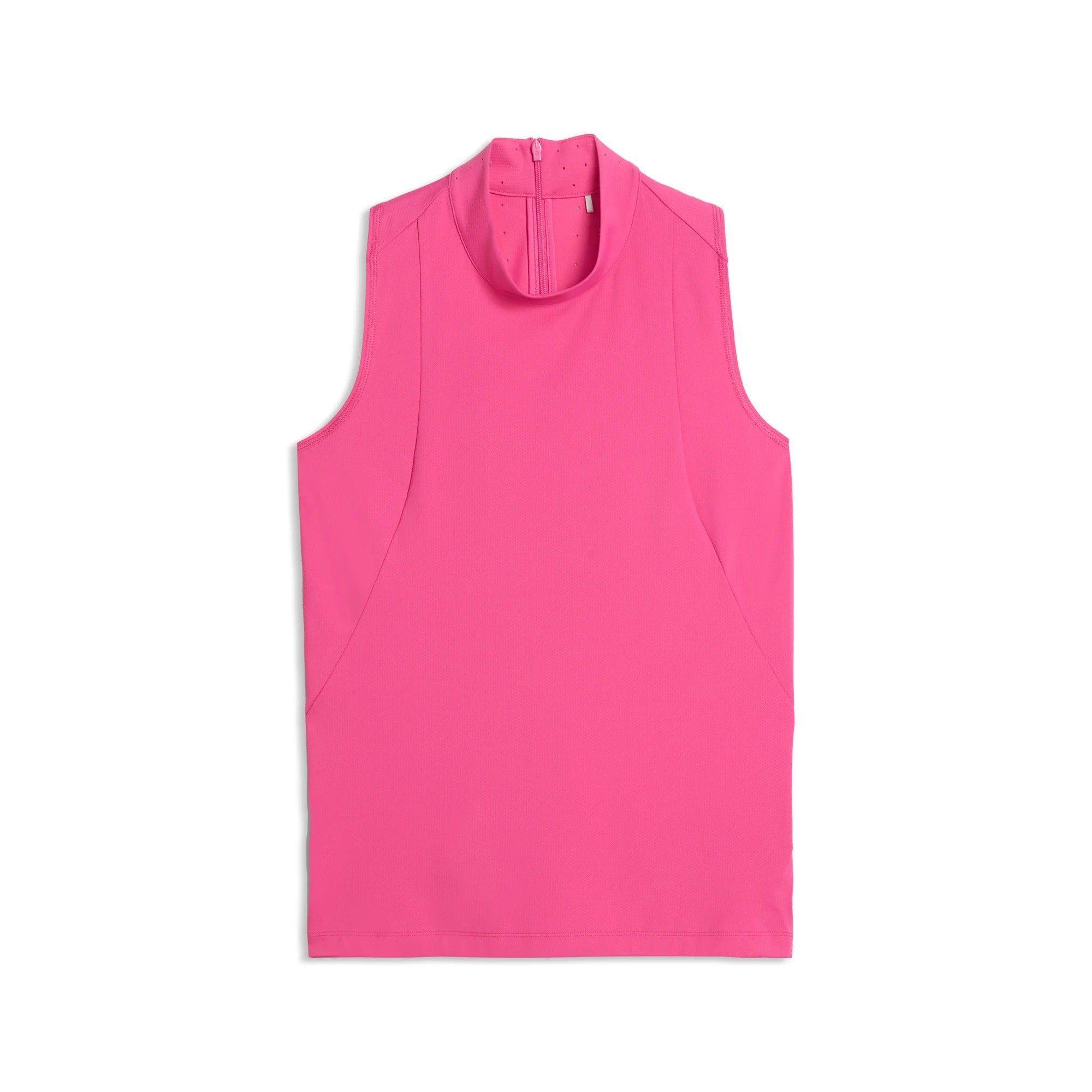 Puma Ladies Nylon Sport Sleeveless Mockneck Golf Polo - Pink