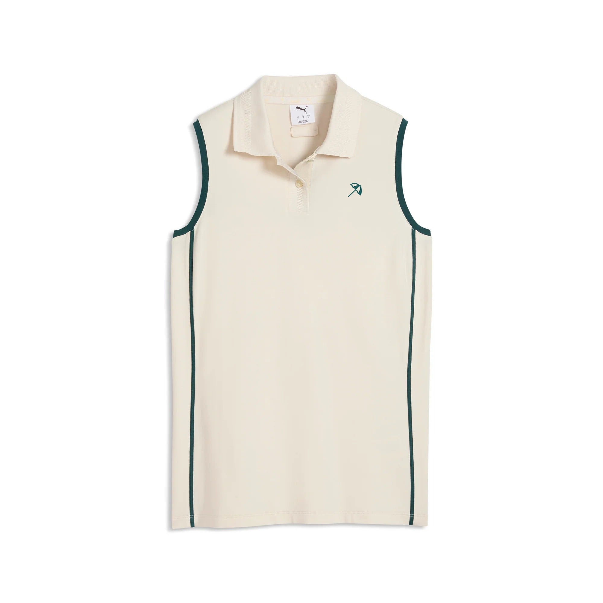 Puma Ladies PUMA x AP Modalon Piped Sleeveless Polo - Off White