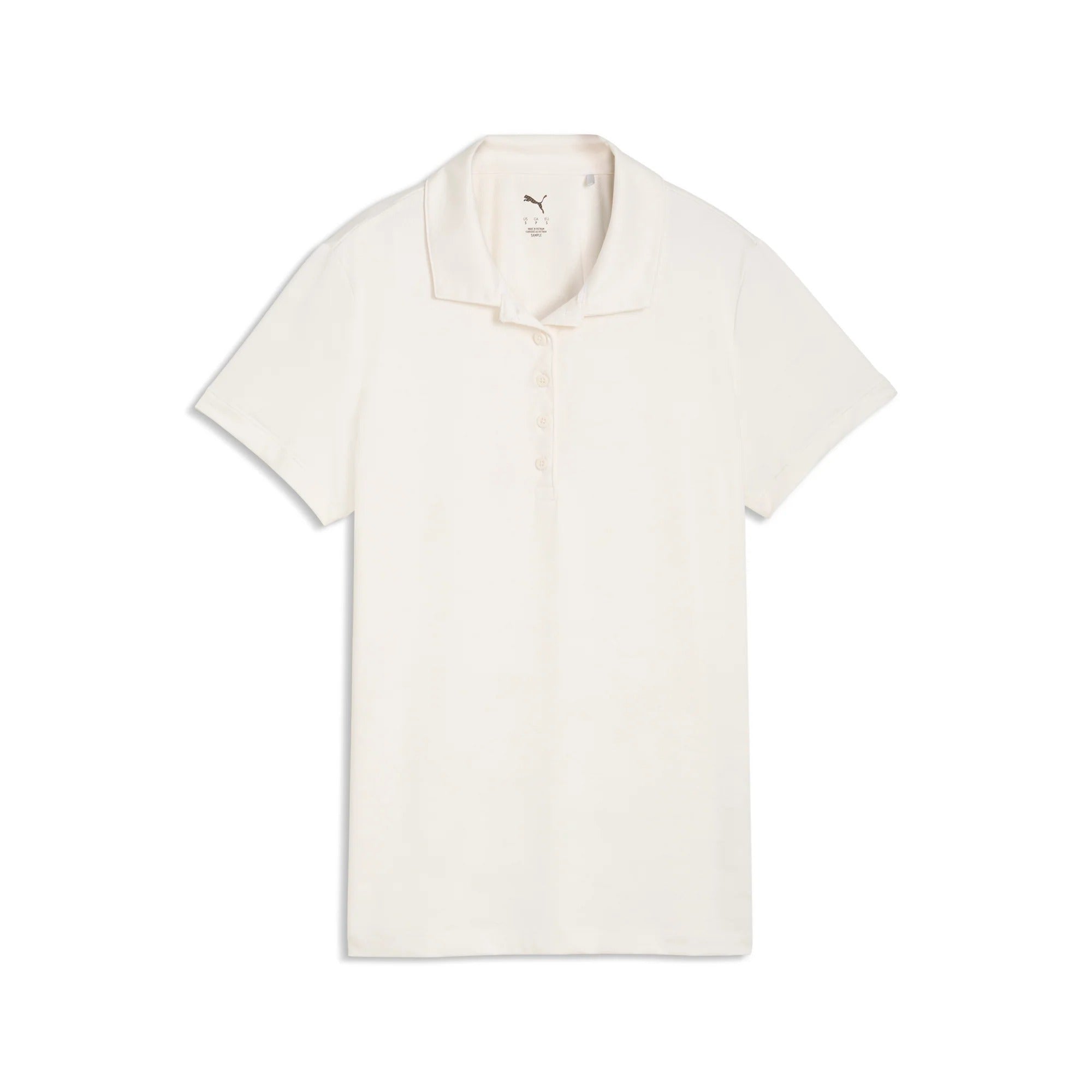 Puma Ladies Floral Lace Jacquard Golf Polo - White