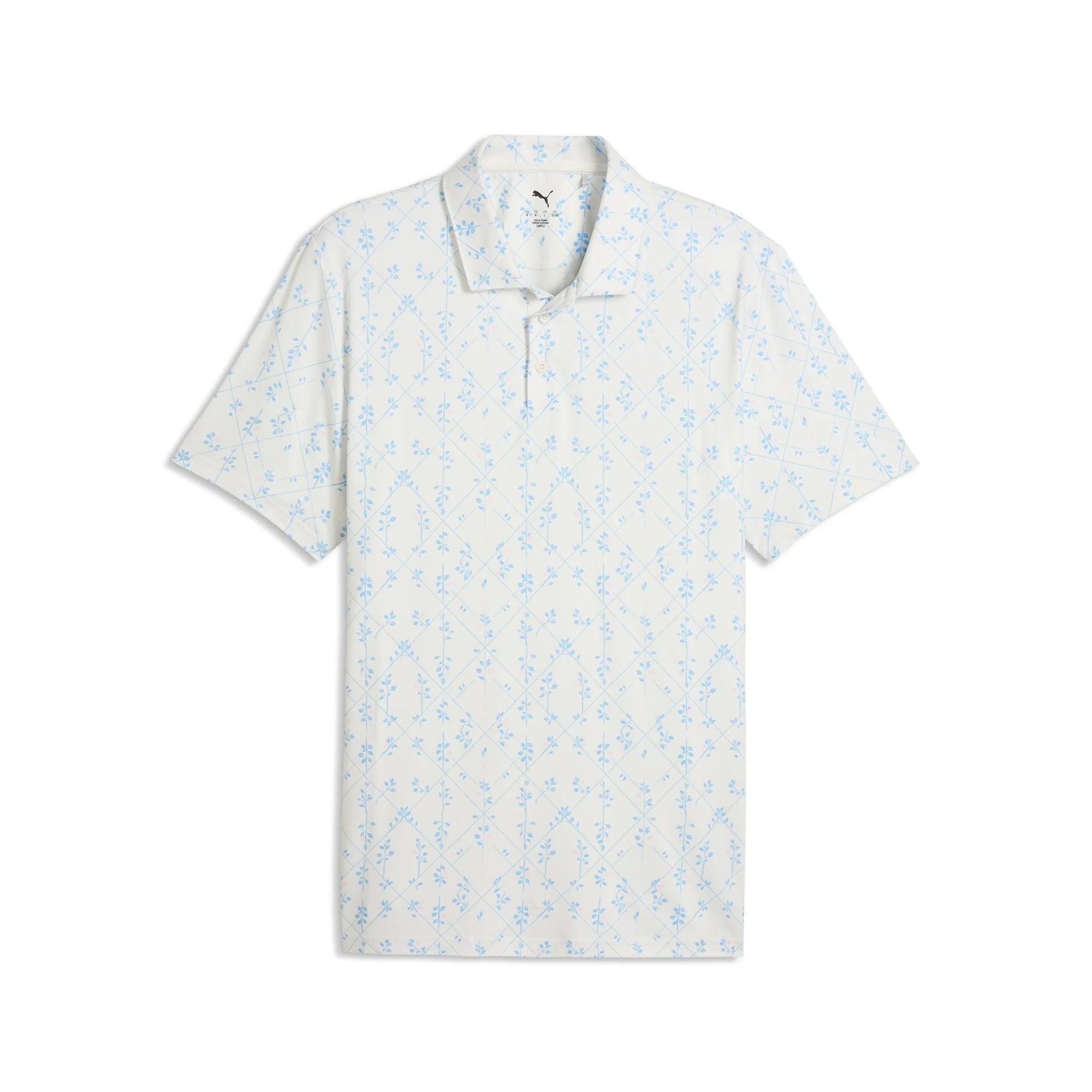 Puma CLOUDSPUN Argyle Bloom BN Golf Polo - White