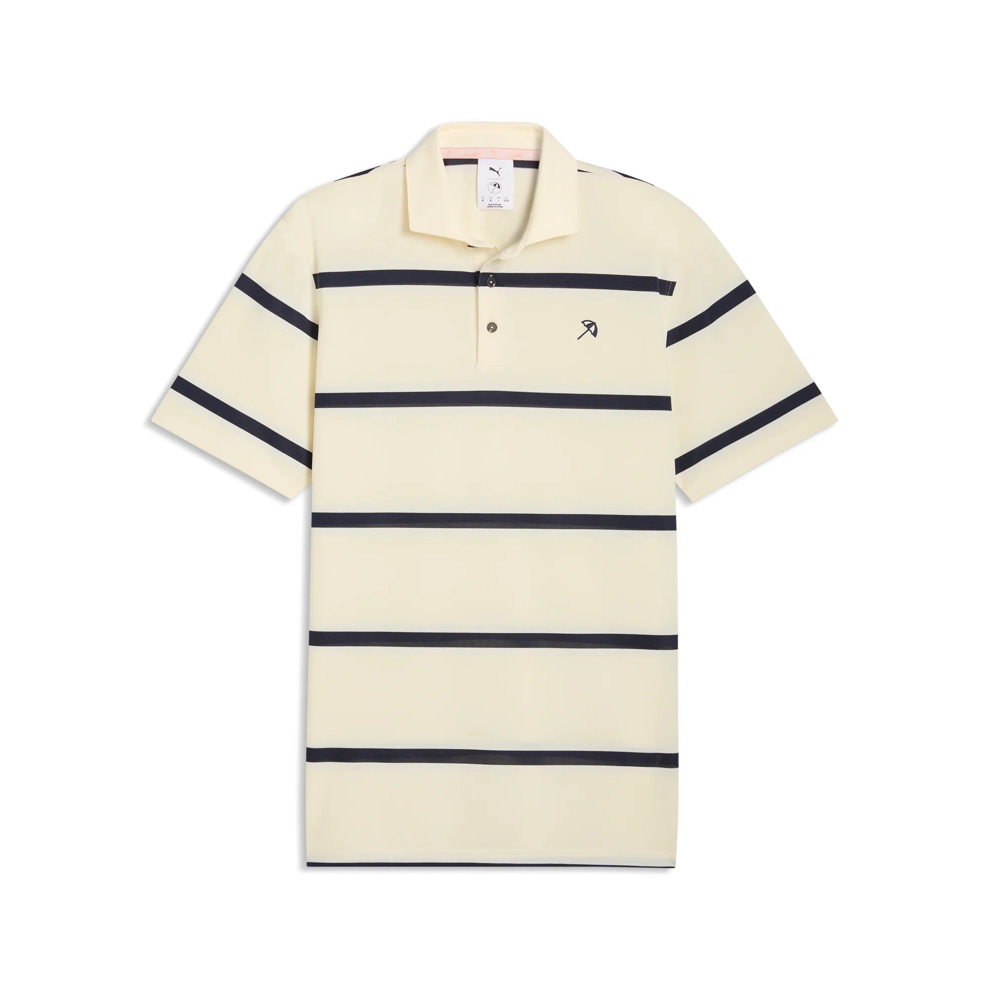 Puma x AP Pique Stripe Golf Polo - Yellow