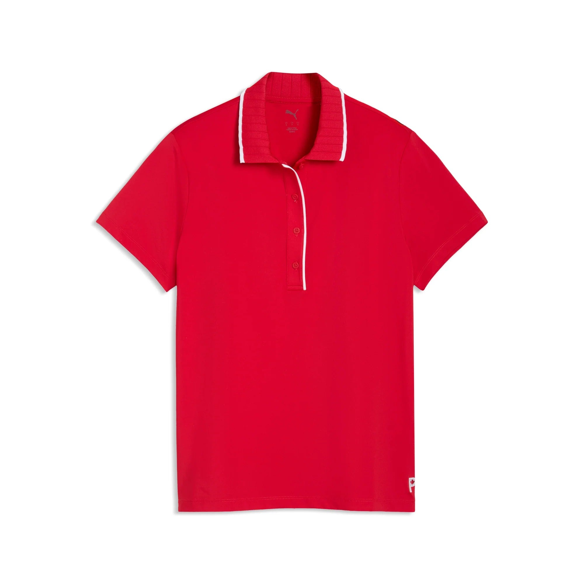 Puma Ladies Maple Leaf Golf Polo - Red