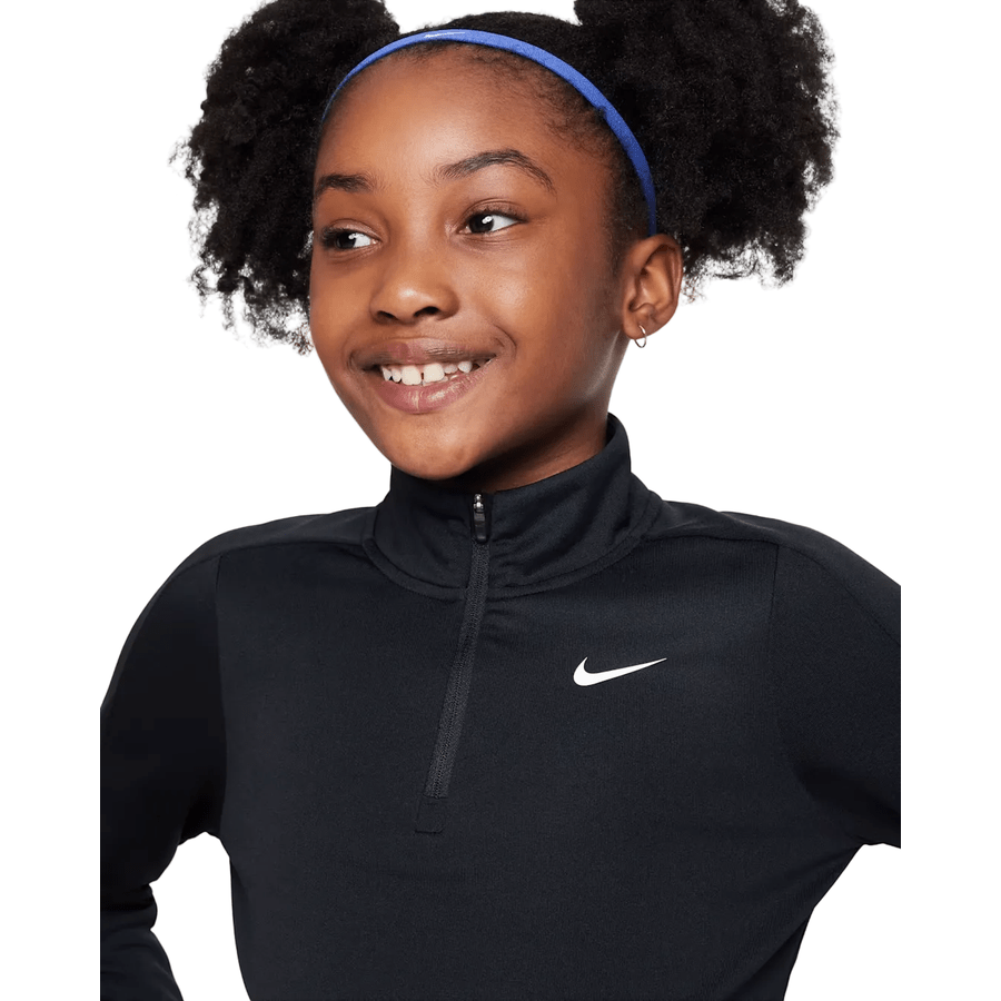 Haut Nike Dri-FIT à manches longues avec fermeture zippée 1/4 pour fille