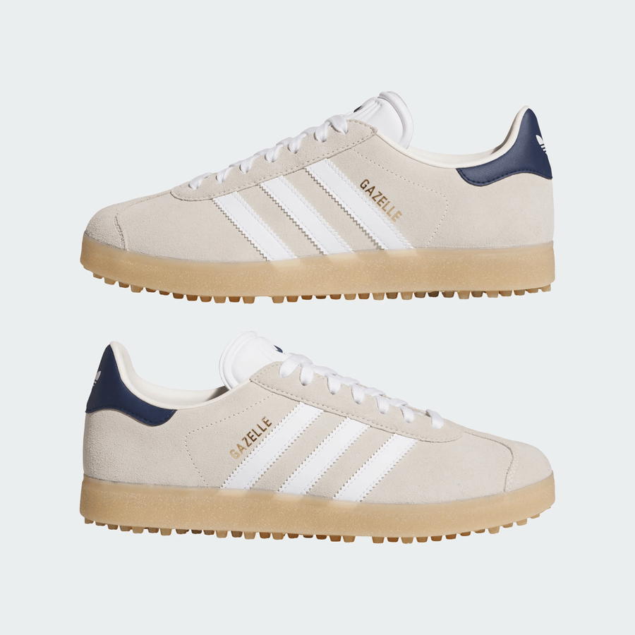 Adidas Gazelle Spikeless Golf Shoes - Beige/White
