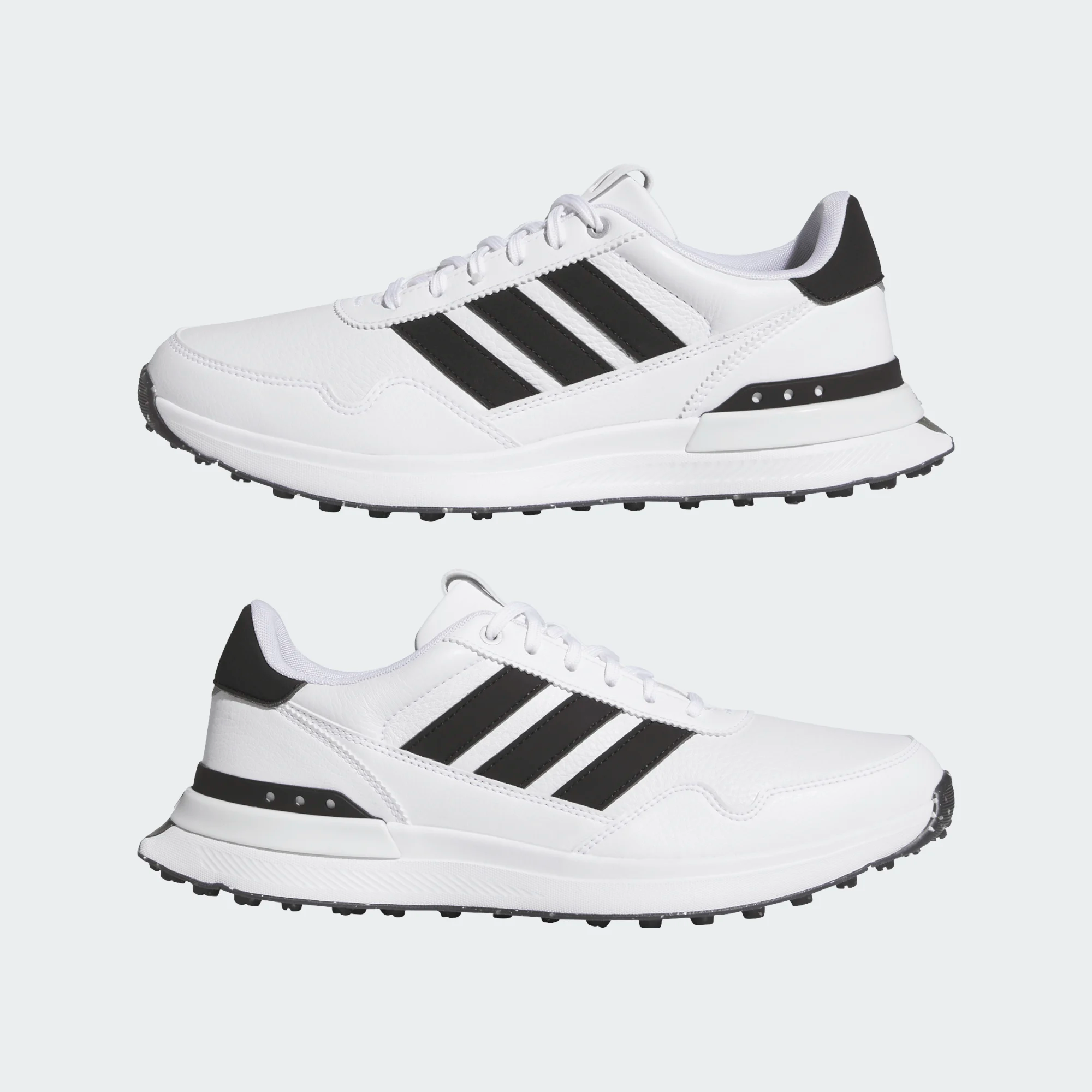 Adidas S2G 26 Leather Spikeless Golf Shoes - White/Black