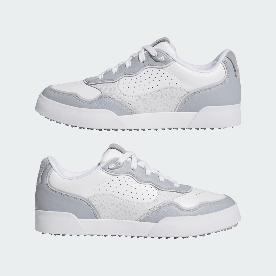Adidas Ladies Retrocross 25 Spikeless Golf Shoes - White/Silver