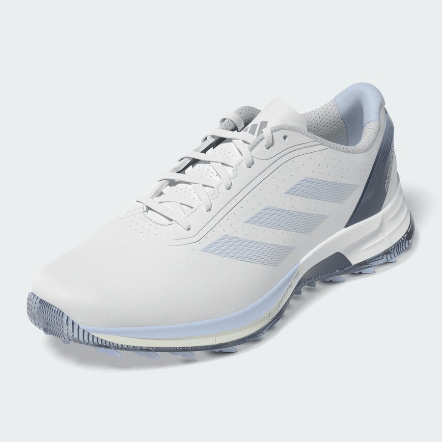 Adidas Ladies Adizero ZG Spikeless Golf Shoes - White/Blue