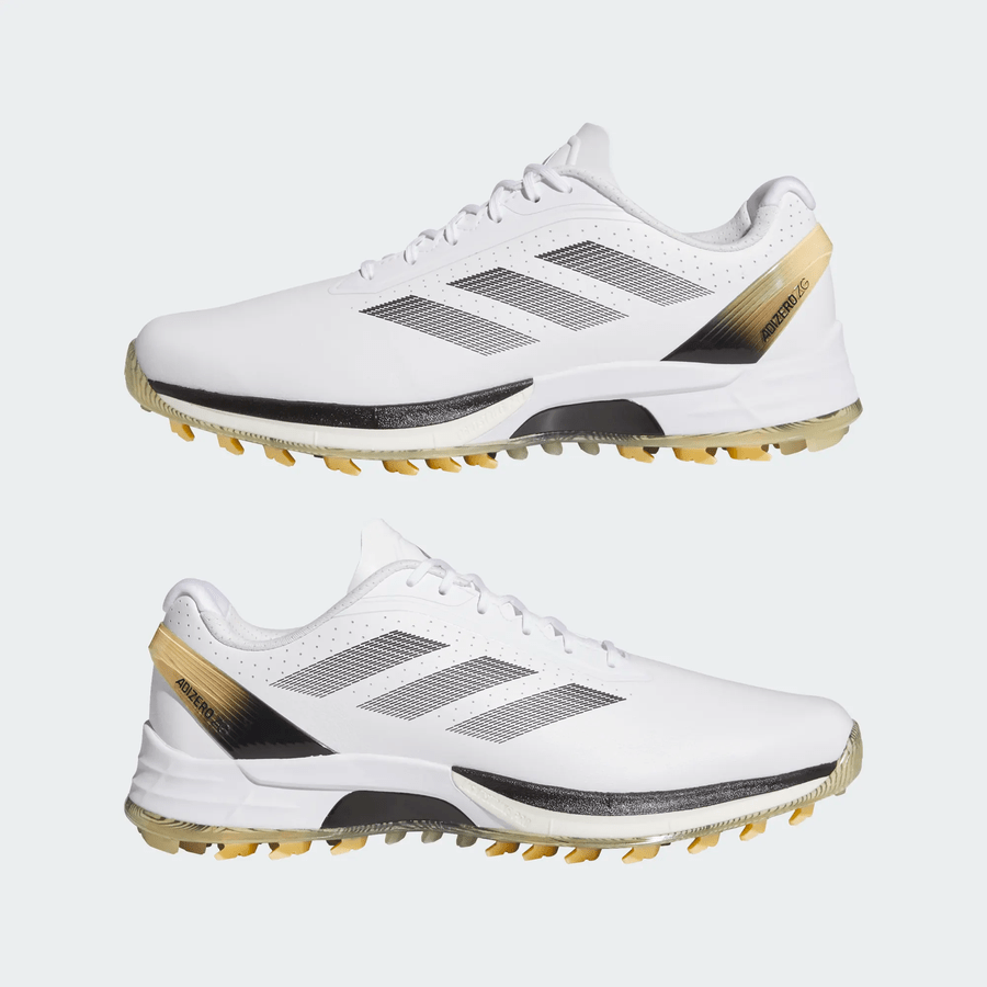 Adidas Adizero ZG Spikeless Golf Shoes - White/Yellow