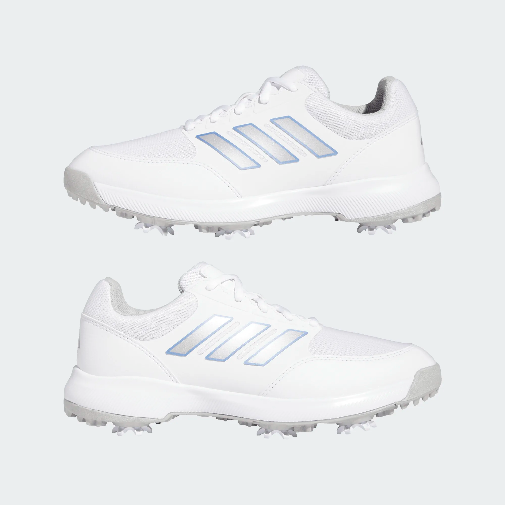 Adidas Ladies Tech Response 3.0 Golf Shoes - White/Blue