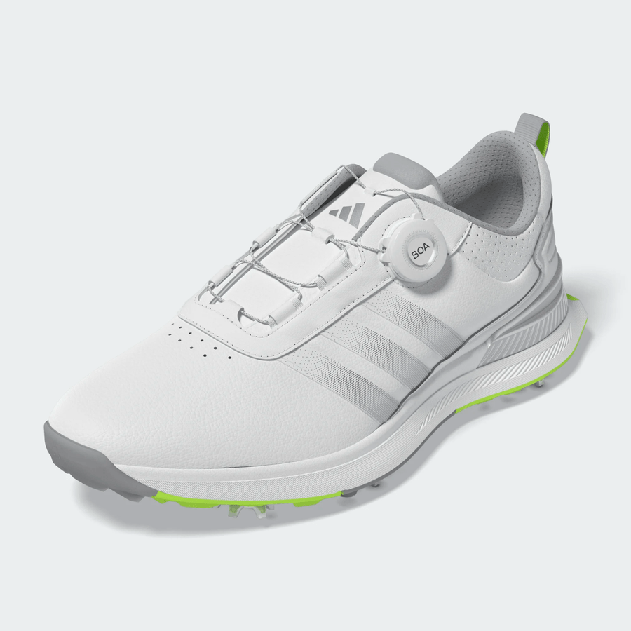 Adidas R2G BOA Golf Shoes - White/Lime