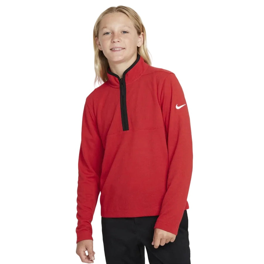 Nike Dri-FIT Victory Haut de golf demi-zip pour grands enfants - rouge