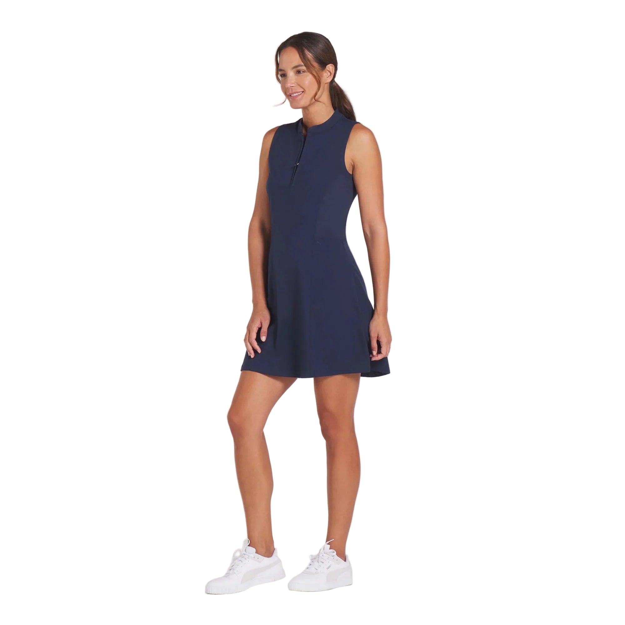 Puma Ladies Aerlon Mock Sleeveless Golf Dress - Navy
