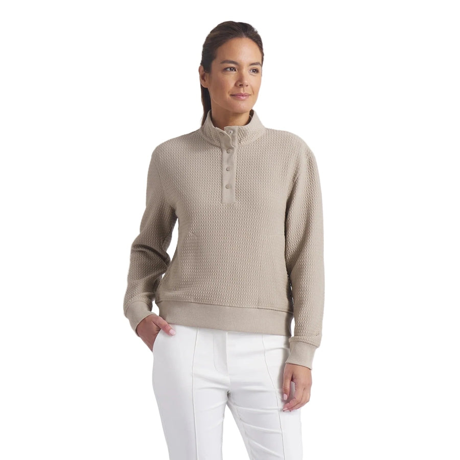 Puma Ladies Boulder 1/2 Snap Pullover - Coffee