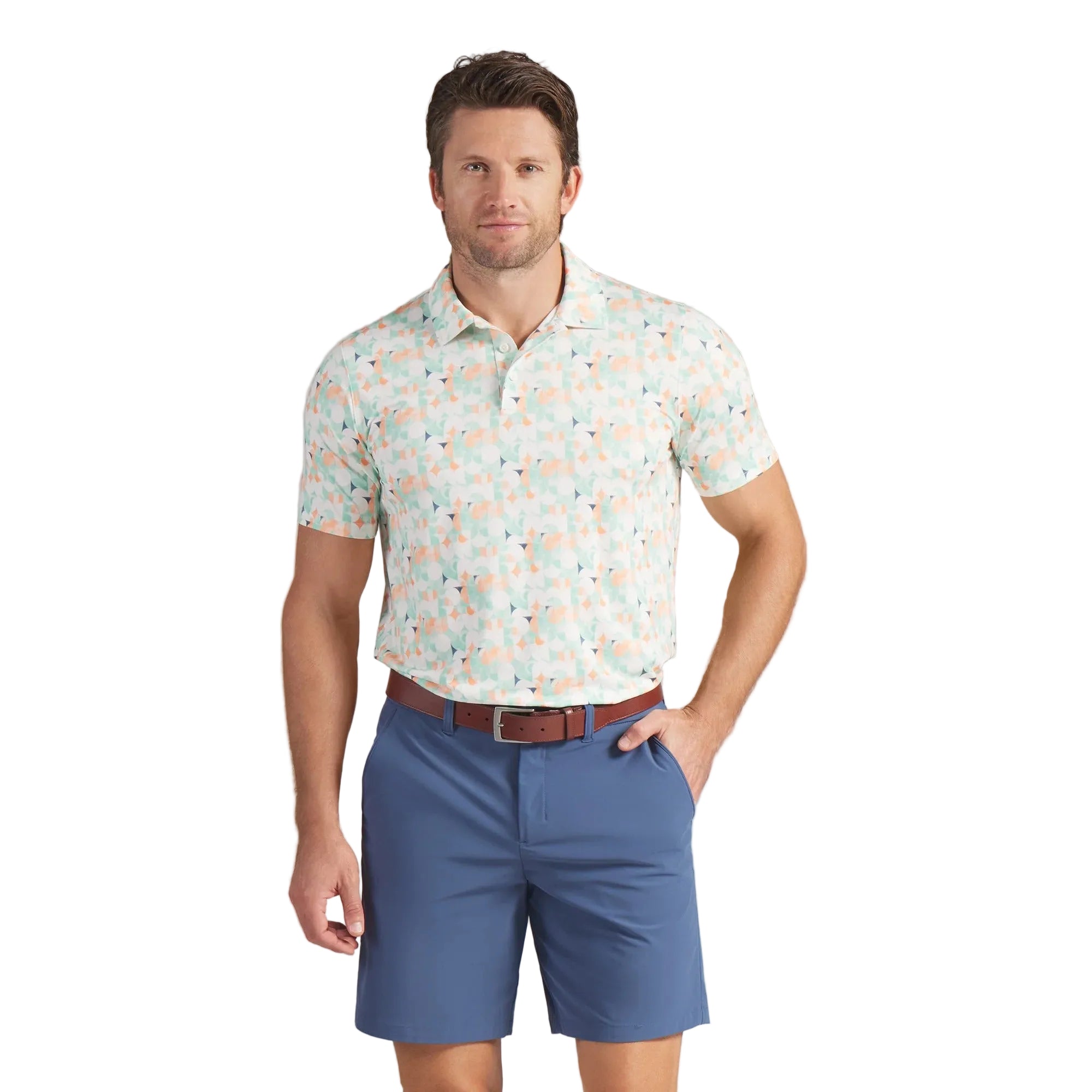 Puma MATTR Deco BN Golf Polo - White/Orange