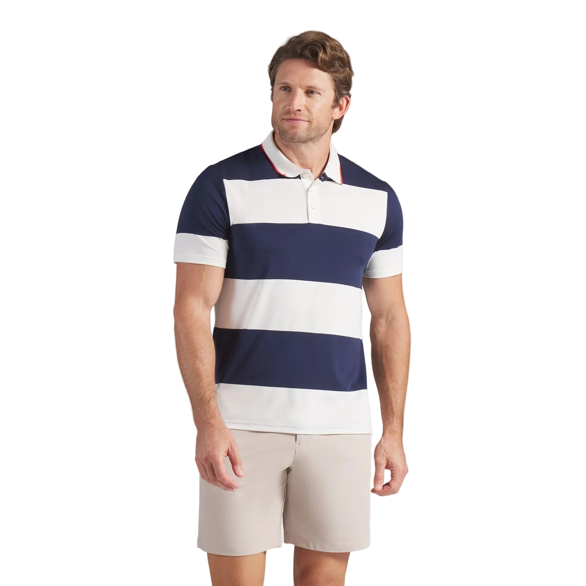 Puma CLOUDSPUN Rugby BN Golf Polo - White/Navy