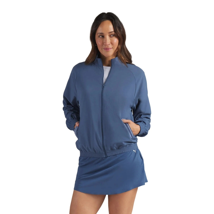 Puma Ladies Full-Zip Wind Golf Jacket - Indigo