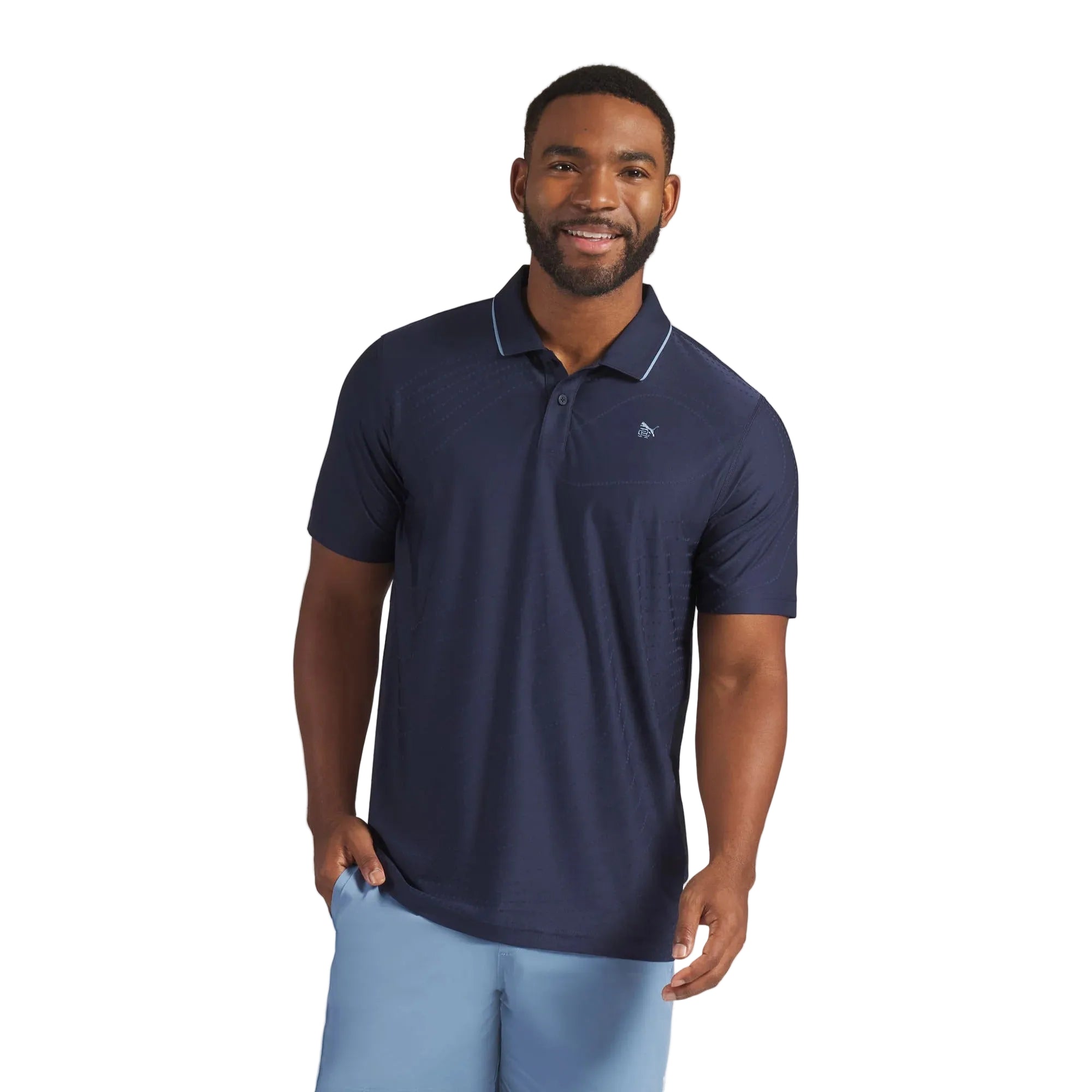 Puma x Reigning Champ Jacquard Golf Polo - Navy