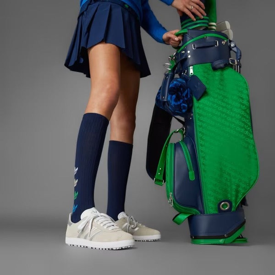 Adidas Ladies Gazelle Spikeless Golf Shoes - White/Silver