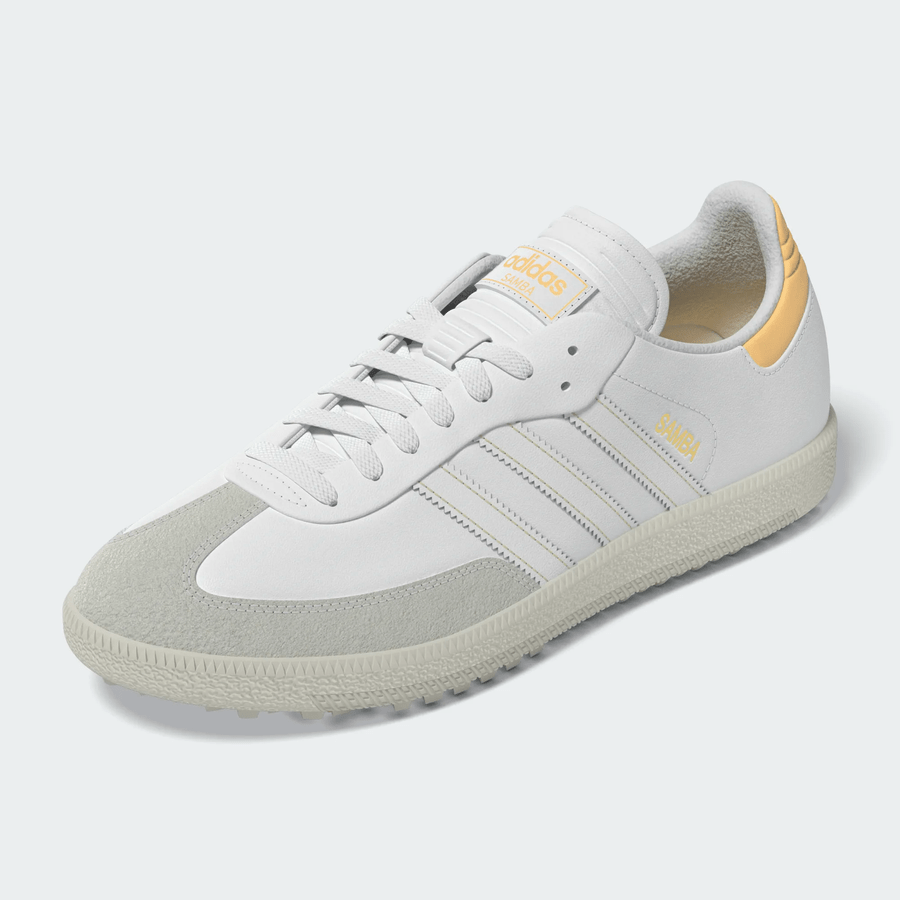 Adidas Samba Spikeless Golf Shoes - White/Orange