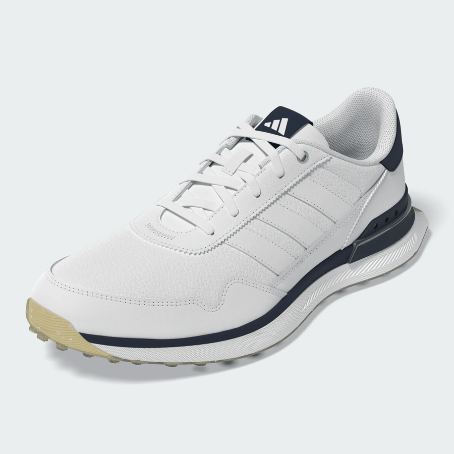 Adidas S2G 26 Leather Spikeless Golf Shoes - White/Navy