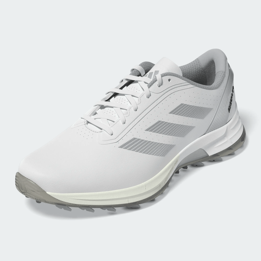 Adidas Adizero ZG Spikeless Golf Shoes - White/Silver
