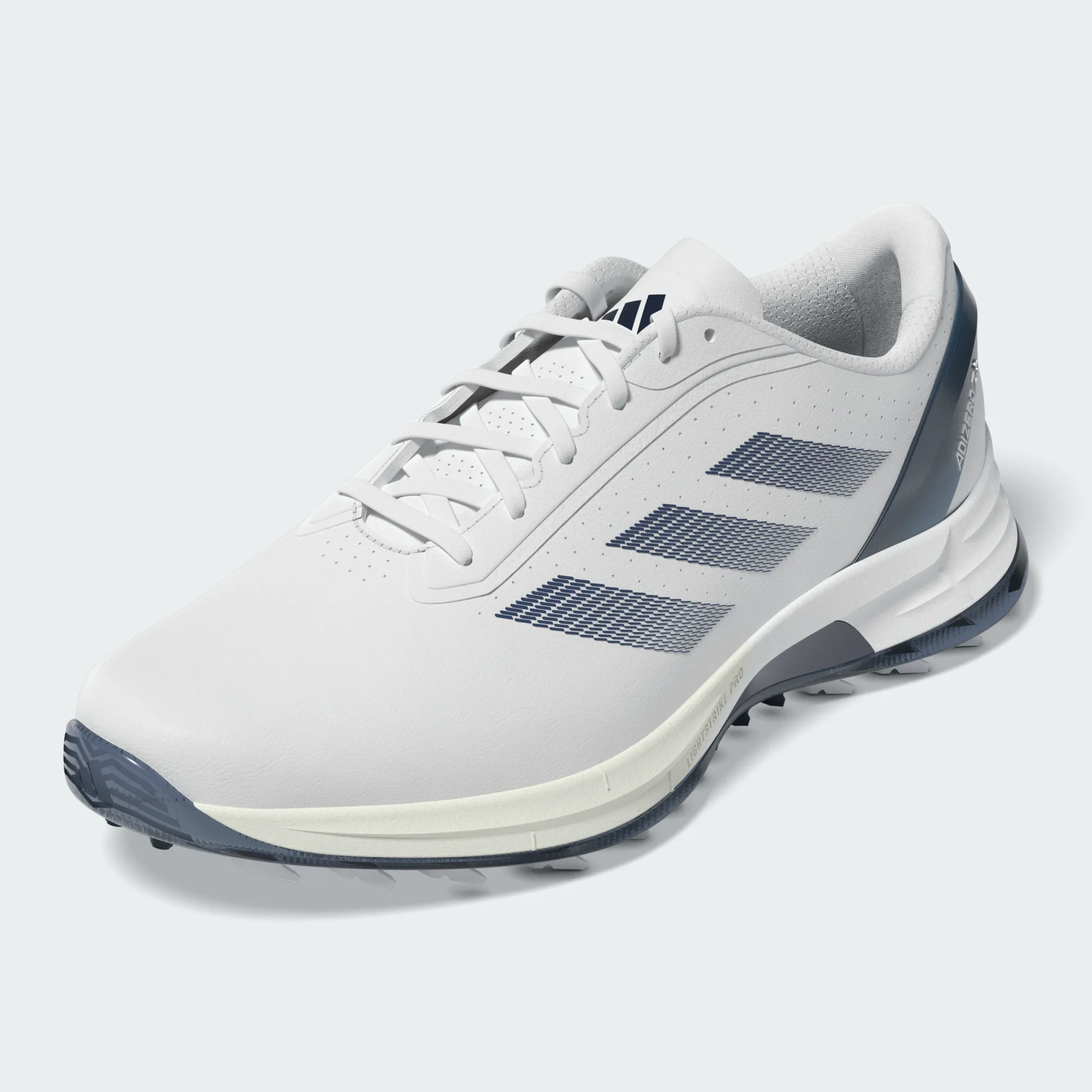 Adidas Adizero ZG Spikeless Golf Shoes - White/Navy