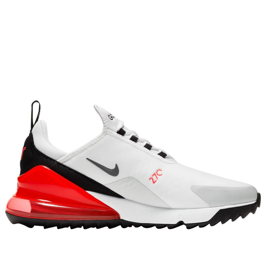 Nike Air Max 270 G Spikeless Golf Shoes - White/Red