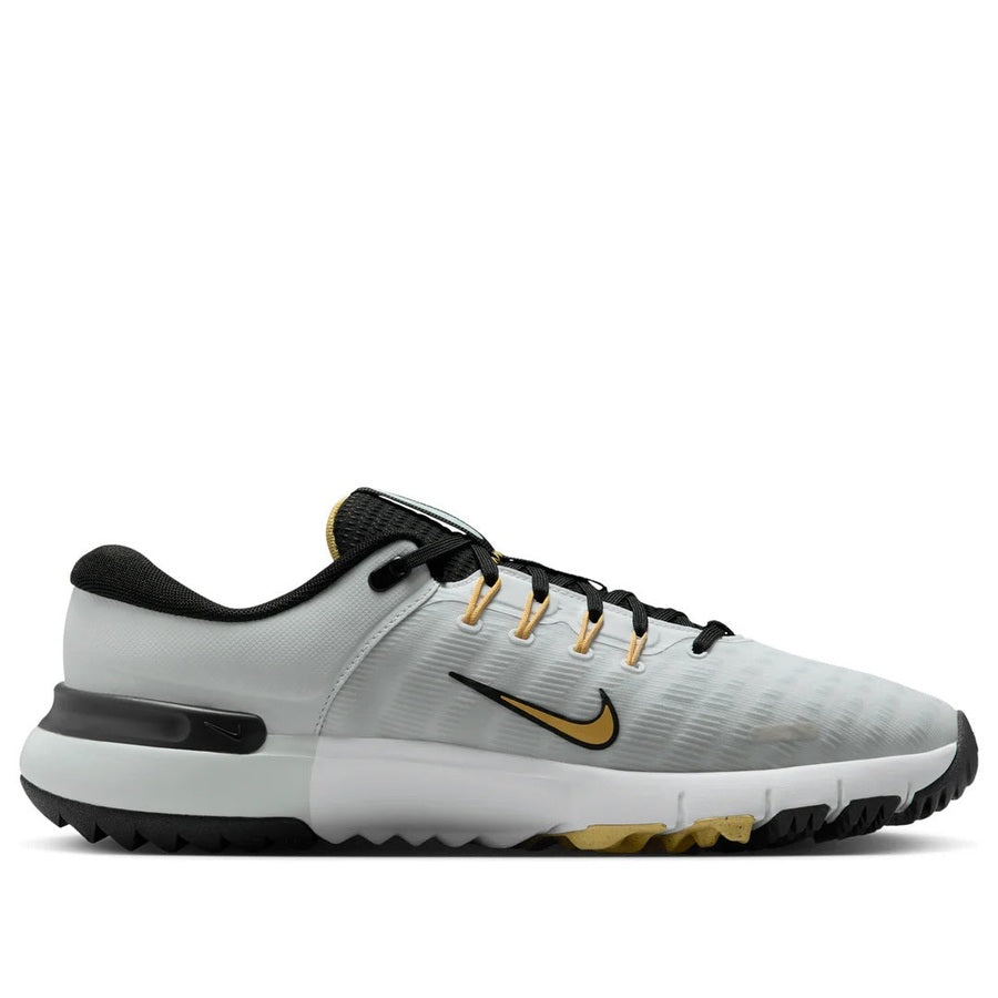 Nike Free Golf NN Spikeless Golf Shoes - White/Gold