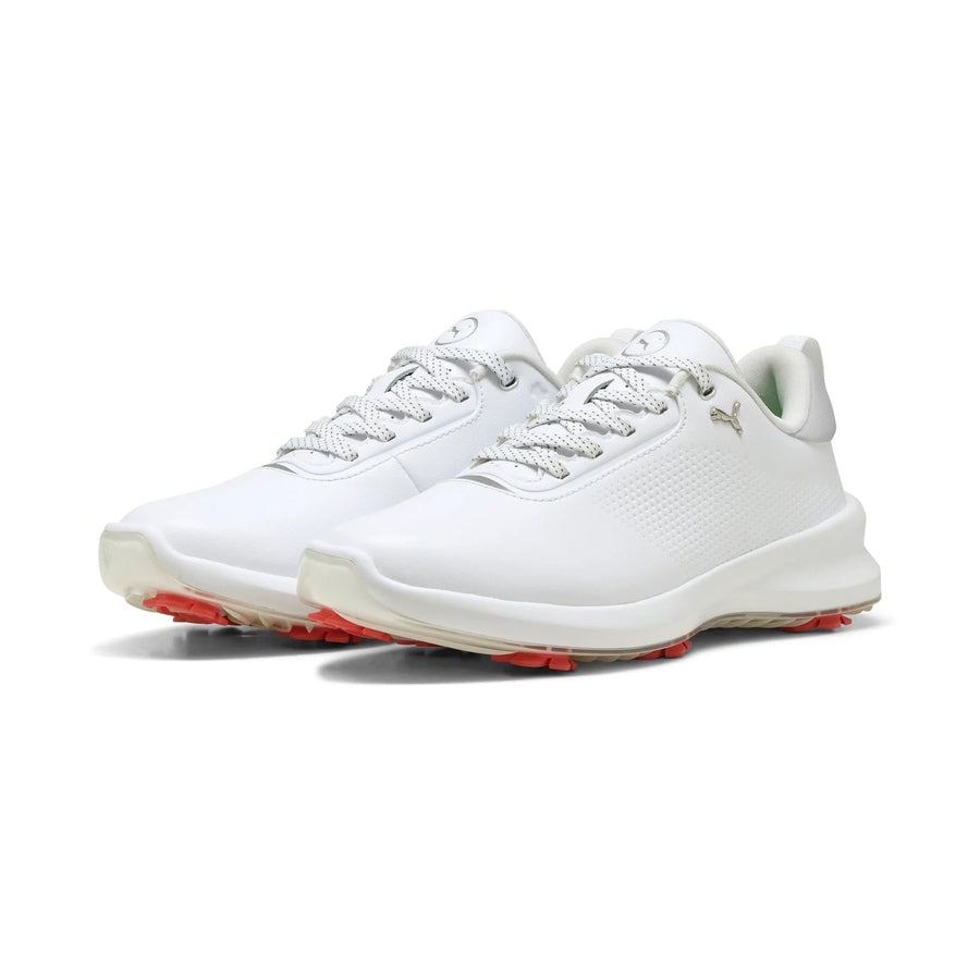 Puma Ladies Ignite Blaze 2 Spiked Golf Shoes - White/Peach
