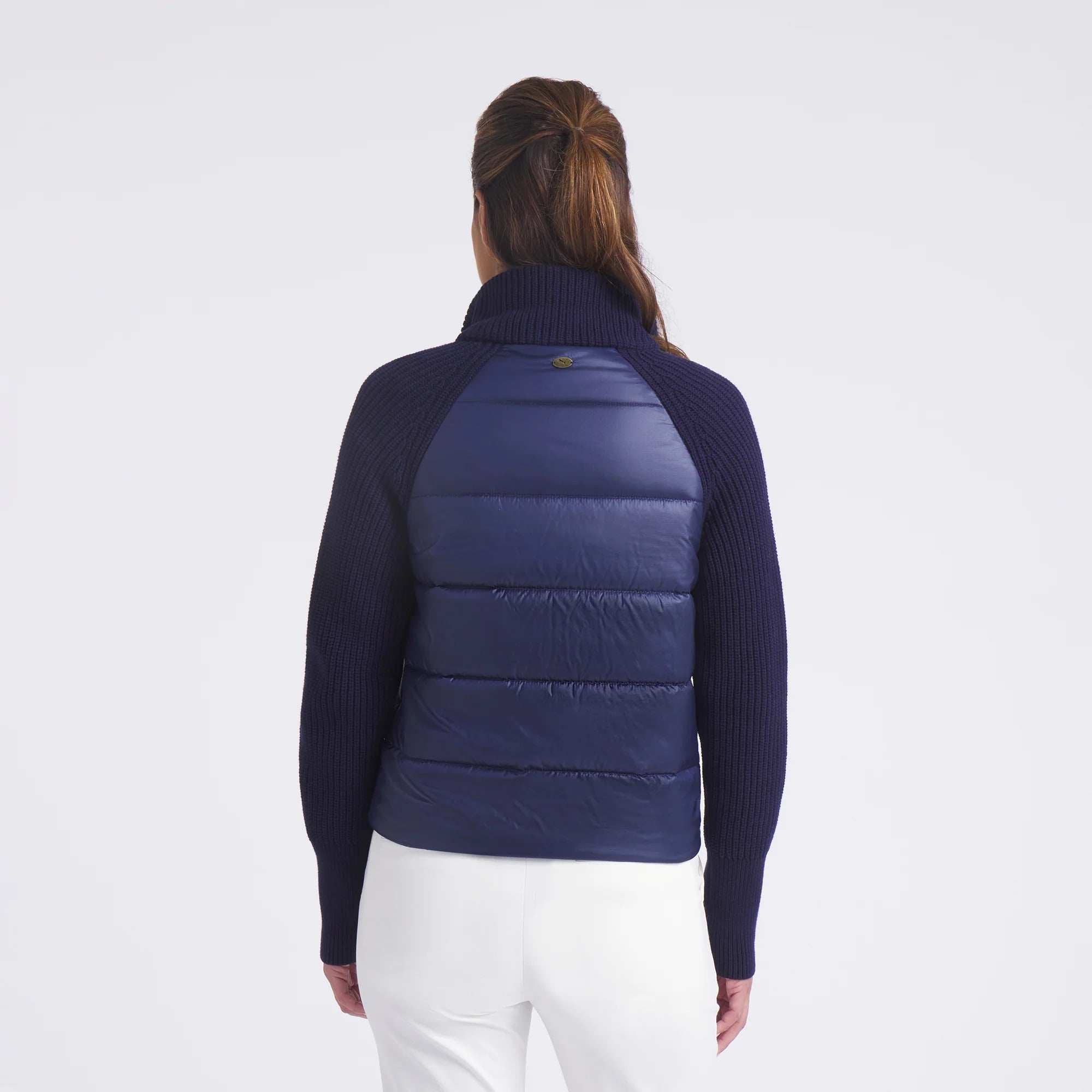 Puma Ladies Hybrid Sweater  Golf Jacket - Navy
