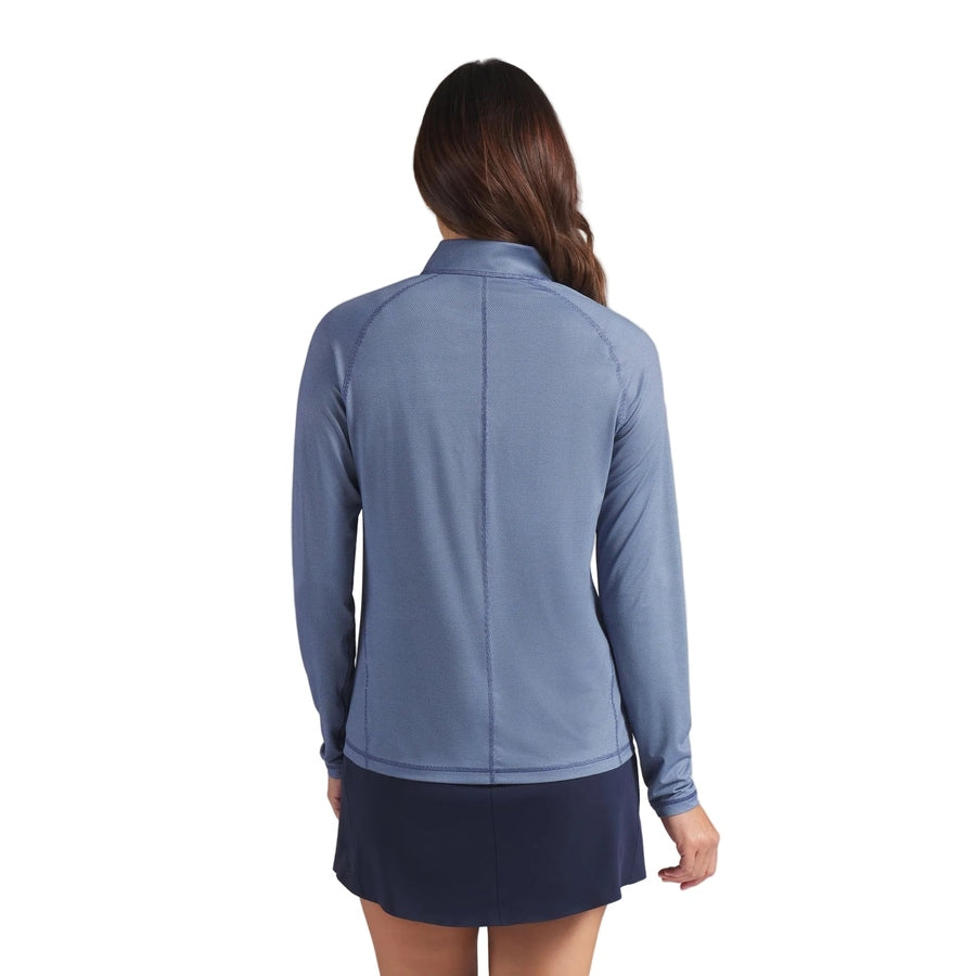 Puma Ladies UV Birdseye 1/4 Zip Golf Jacket - Navy