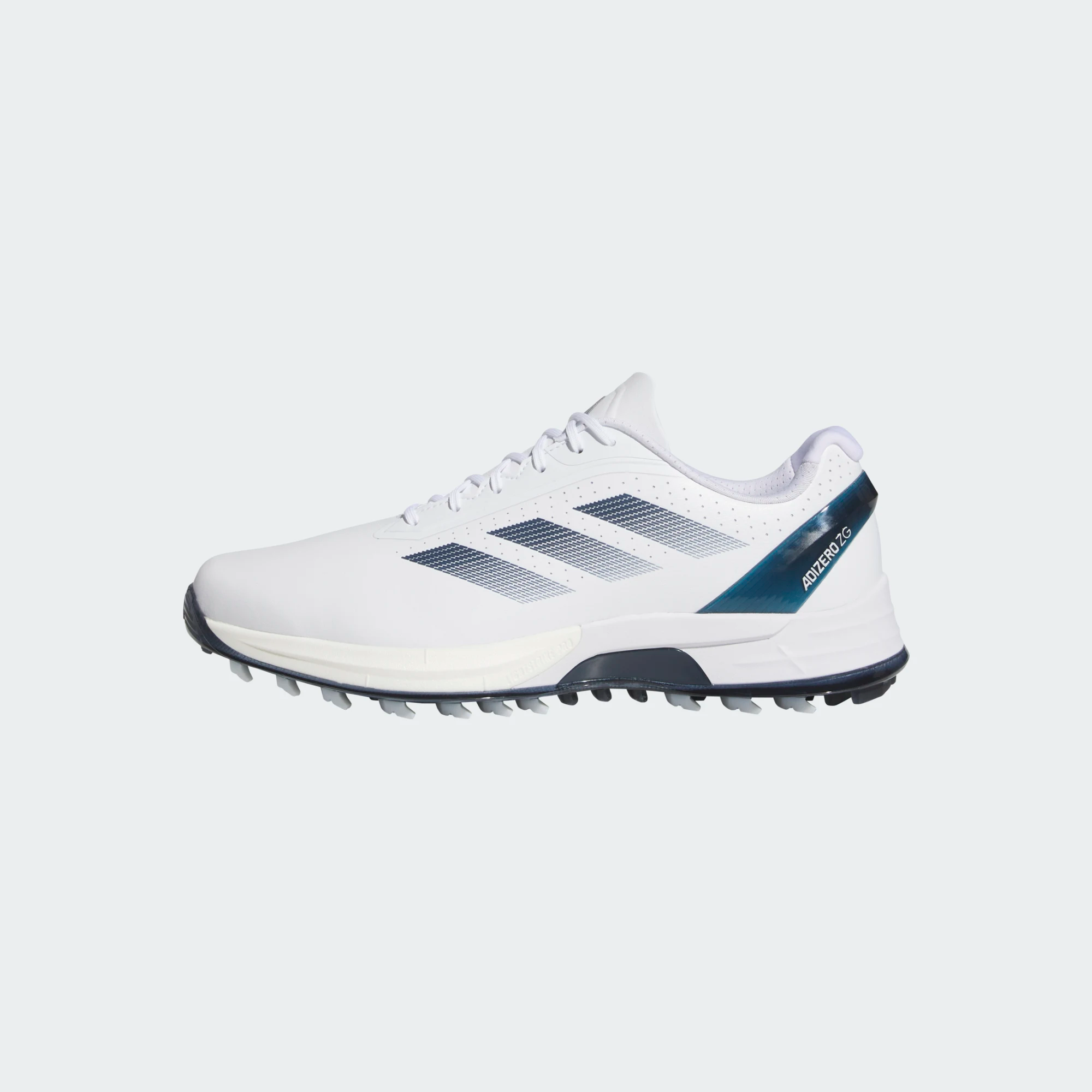 Adidas Adizero ZG Spikeless Golf Shoes - White/Navy