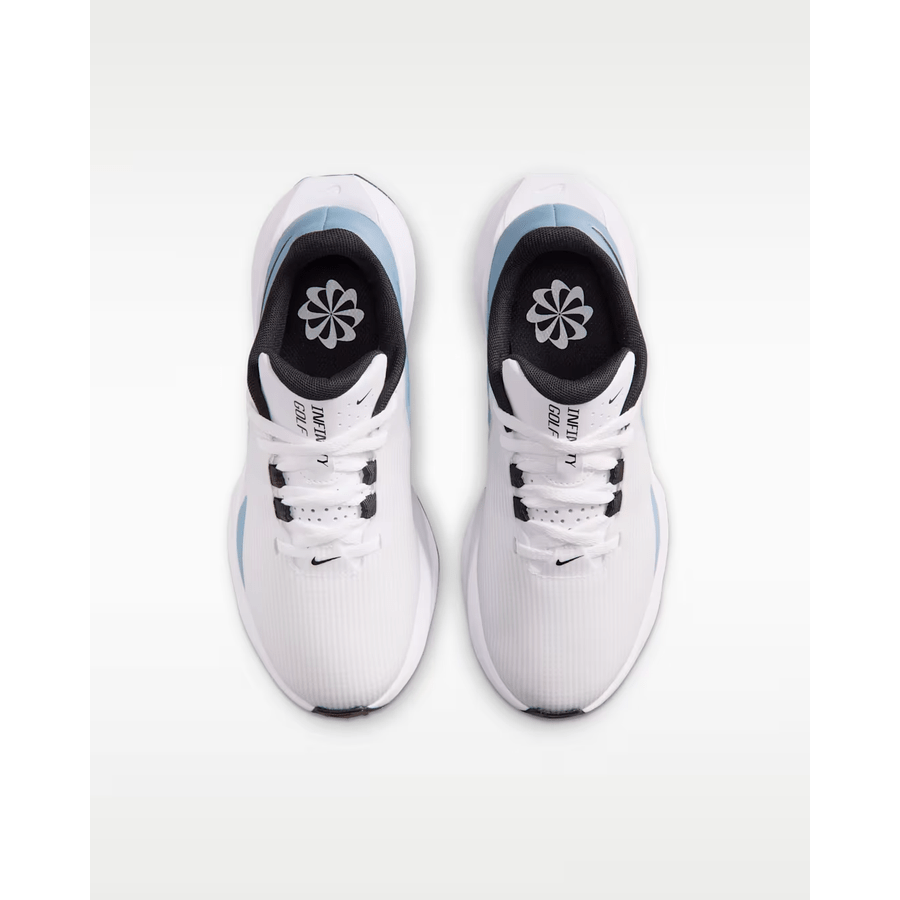Nike Infinity G Jr. '24 Chaussures de golf sans crampons pour grands enfants - Blanc/Bleu