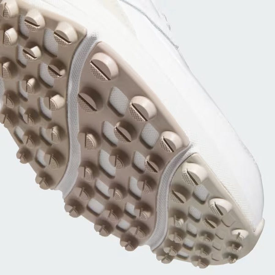 Adidas Ladies Zoysia Spikeless Golf Shoes - White/Brown