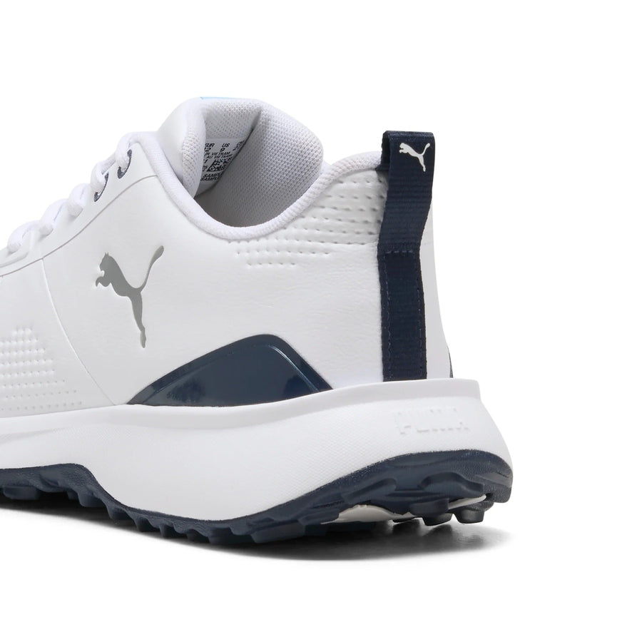 Puma Fusion Grip 6 Evo Spikeless Golf Shoes - White/Silver