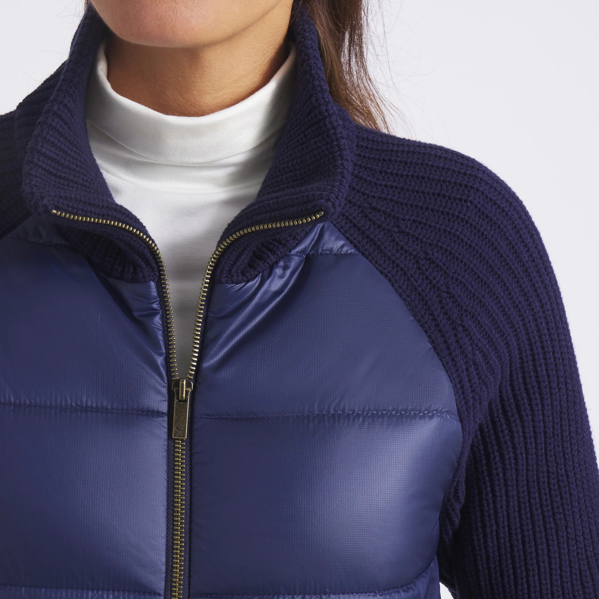 Puma Ladies Hybrid Sweater  Golf Jacket - Navy