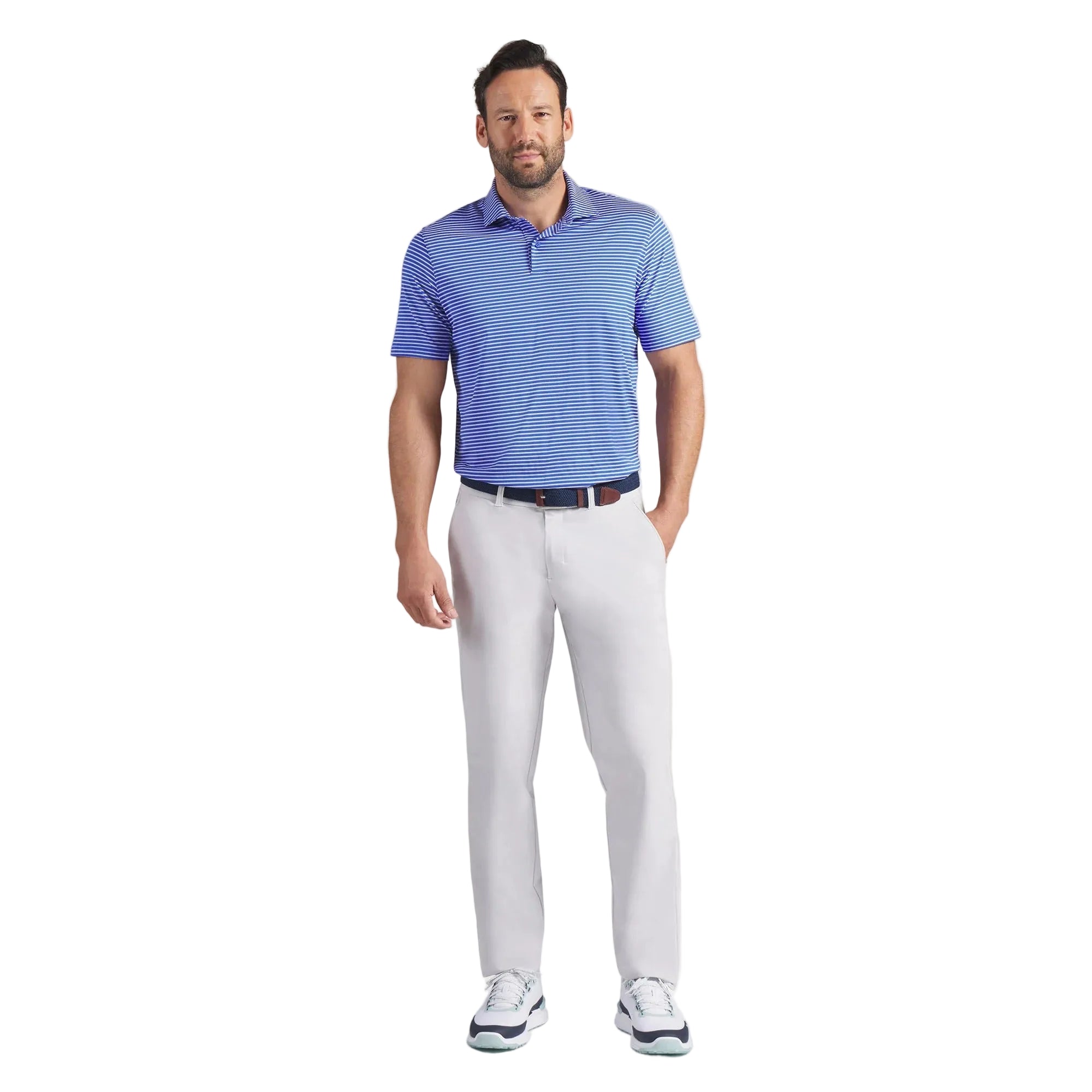 Puma BRRR Stripe Golf Polo - Blue